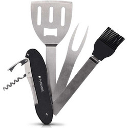 Πολυεργαλείο Bbq 5 Σε 1 46478.01 Silver-Black Navaris Ανοξείδωτο Ατσάλι