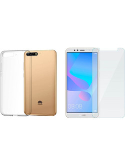 COSY διάφανη θήκη + γυαλί προστασίας οθόνης HUAWEI Y6 2018