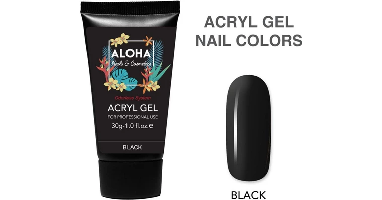 Aloha Nails Cosmetics Black Acrygel Gr Bestprice Gr