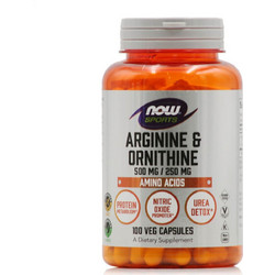 Now Sports L-Arginine L-Ornithine 100 Κάψουλες