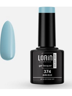 Lorin Gel Lacquer 374 Aura Blue Ημιμόνιμο Βερνίκι Νυχιών 8ml
