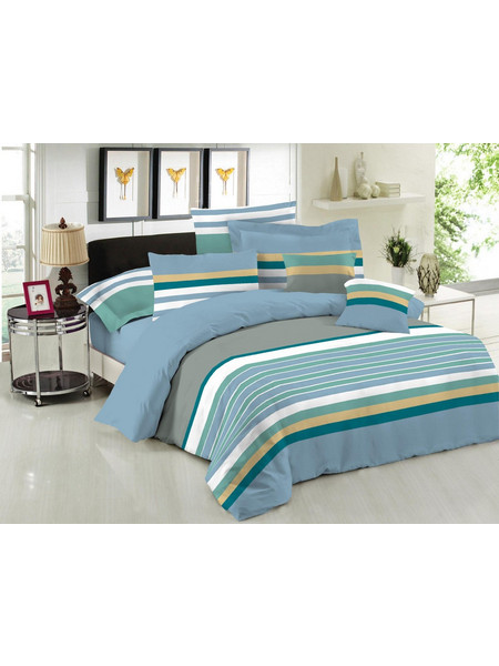 Σετ Πάπλωμα Premium Cotton 100% Nevada Μπλε Υπέρδιπλο 220x240
