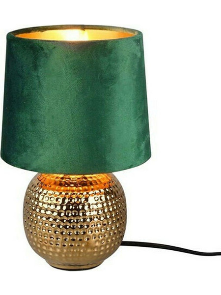 Trio Lighting R50821015 Πορτατίφ E14 Πράσινο Χρυσό Φ16xΥ26cm