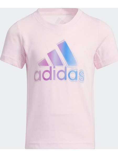 Adidas Performance Logo Παιδικό T-Shirt Κοντομάνικο Ροζ HE0038