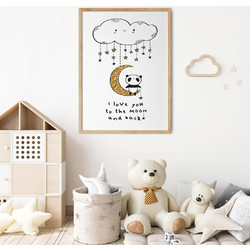 ΠΑΙΔΙΚΗ ΑΦΙΣΑ BABY PANDA 48270 (PVC/PLEXIGLASS ΧΡΩΜΑ ΦΥΣΙΚΟΥ ΞΥΛΟΥ) 20x30cm