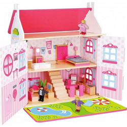 Tooky Toy Ξύλινο Κουκλόσπιτο TΚΙ057