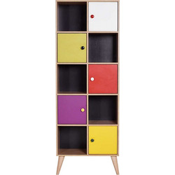 ΒΙΒΛΙΟΘΗΚΗ PLAYROOM ΜΕ 5 ΝΤΟΥΛΑΠΙΑ SONOMA 67x30x185εκ