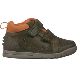 Clarks Rex Park Παιδικά Μποτάκια Χακί Δερμάτινα με Σκρατς 26152187