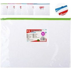 MP διάφανος φάκελος με zip PC035, Α4 21 x 29.7cm, διάφορα χρώματα
