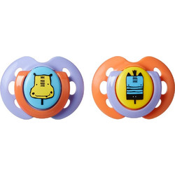 Tommee Tippee Closer To Nature Fun Air Ορθοδοντικές Πιπίλες Σιλικόνης 0-6m Hippo Zebra 2τμχ