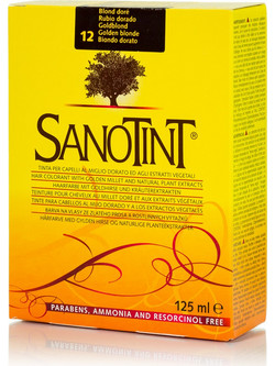 Sanotint Classic 12 Ξανθό Χρυσαφί Φυτική Ημιμόνιμη Βαφή Μαλλιών Χωρίς Αμμωνία 125ml