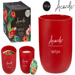 Mikado Acorde Αρωματικό Κερί 120gr σε γυάλινο ποτήρι 30ωρών - Κόκκινα Φρούτα
