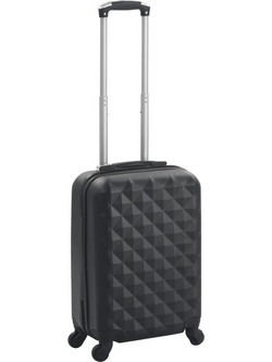 vidaXL 91891 Βαλίτσα Καμπίνας 55x36x22cm με 4 Ρόδες Μαύρη