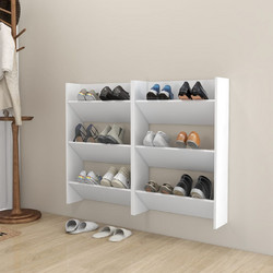 vidaXL Παπουτσοθήκη Ξύλινη Τοίχου M60xΠ18xΥ90cm 806760