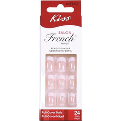 KiSS French Nails Love Dust Square Tips Νυχιών Γαλλικού 24τμχ