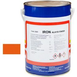 Hydroton Iron Alkyd Finish Βερνικόχρωμα Μετάλλου Πορτοκαλί Ral-2004 Gloss 4lt