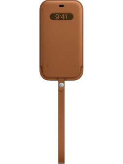 Apple Leather Sleeve with MagSafe Saddle Brown (iPhone 12 Pro Max)