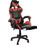 Woodwell BF7860 Καρέκλα Gaming Δερματίνης με Υποπόδιο Μαύρη Κόκκινη ΕΟ581,1