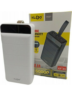 KLGO KP-95 Power Bank 50000mAh με 3 Θύρες USB-A & 2 Θύρες USB-C White