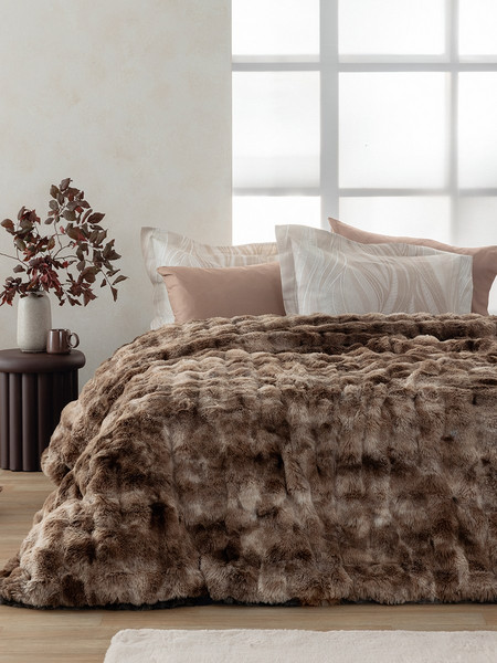 Palamaiki Κουβερτοπάπλωμα Υπέρδιπλο 220x240 Mina Beige