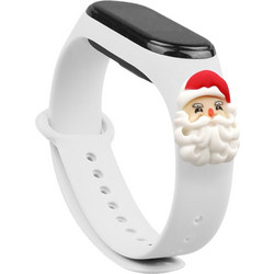 Hurtel Christmas Holidays Λουράκι Σιλικόνης White Santa (Mi Smart Band 3 / 4)