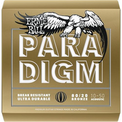 Ernie Ball Paradigm Σετ 6 Χορδές Ακουστικής Κιθάρας 80/20 Bronze 10-50" Extra Light Tension