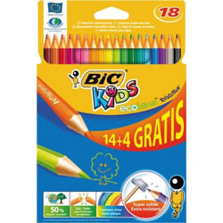 BIC Kids Evolution Stripes Ξυλομπογιές Σετ 18τμχ