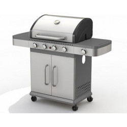 Blackbull Grillman Ψησταριά Υγραερίου με 4 Εστίες και Πλαϊνό Μάτι 12kW Επιφάνειας 66x42cm 0203BLB