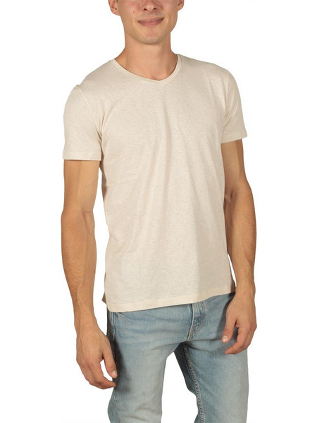 French Kick ανδρικό t-shirt Vee μπεζ fkm1-2111-bei