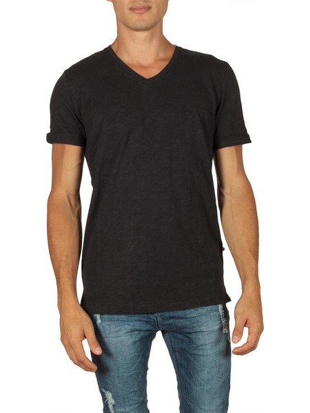 Minimum Earlham ανδρικό slub t-shirt μαύρο 143460222-blk