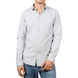 Minimum Fidel Ανδρικό Πουκάμισο Βαμβακερό Μακρυμάνικο Slim Fit Γκρι