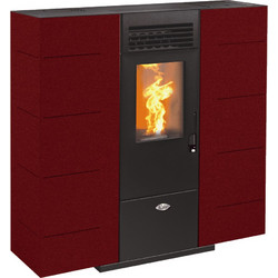 Kalor Quadra Mod 6 Red Σόμπα Pellet Αερόθερμη 6.5kW