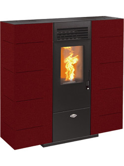 Kalor Quadra Mod 6 Red Σόμπα Pellet Αερόθερμη 6.5kW