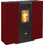 Kalor Quadra Mod 6 Red Σόμπα Pellet Αερόθερμη 6.5kW