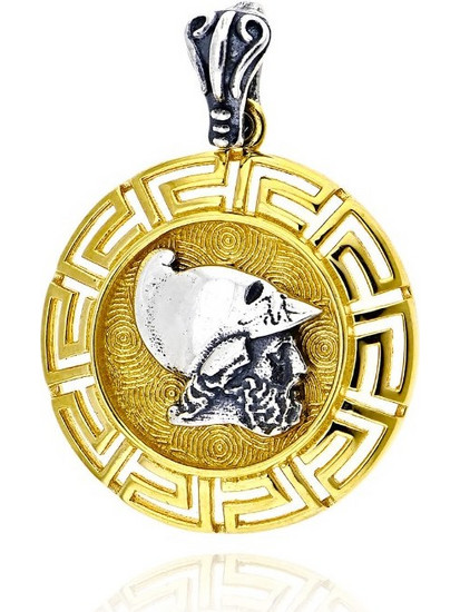Μενταγιόν Νόμισμα Anastasios Creations από Επιχρυσωμένο Ασήμι 925 039594