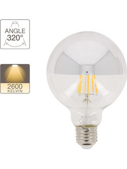 Xanlite Λάμπα γλόμπος G95 ασημί βάση 8W E27 320 850LM 2600K 416946