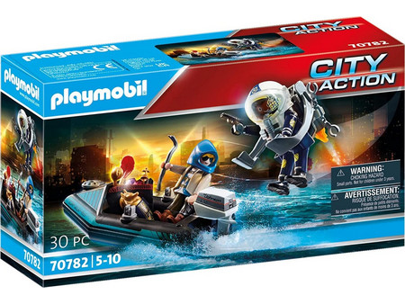 Playmobil City Action Σύλληψη Ληστή Έργων Τέχνης Από Αστυνομικό Jetpack για 5-10 Ετών 70782