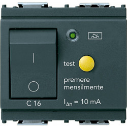 Διακόπτης ΜΤ με Ρελλέ 1P+N C16 RCBO 10mA Γκρί Idea