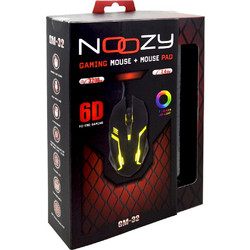 Noozy GM-32 + Mousepad Ενσύρματο Gaming Ποντίκι 3200 DPI Black