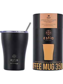 Estia Coffee Mug Save The Aegean Midnight Black 350ml