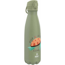 Ion8 Ocean Turtle Παιδικό Μπουκάλι Θερμός Ανοξείδωτο BPA Free Πράσινο Mint 500ml
