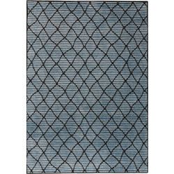 Ezzo Weave Χαλί Ορθογώνιο Κιλίμι Καλοκαιρινό Βαμβακερό 160x230cm 4201 Blue