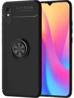 Ancus Autofocus Shock Proof Ring Holder Back Cover Black (Xiaomi Redmi 9A / 9AT)