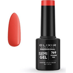 Elixir Semigel 769 Orange Red Ημιμόνιμο Βερνίκι Νυχιών 5ml