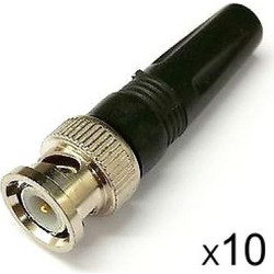 Βύσμα BNC male ST-09B για ομοαξονικά καλώδια CC-100/CC-200/RG-59, 10τμχ ST-09B