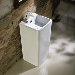 Inter Ceramic ICC 4183 Νιπτήρας Μπάνιου Δαπέδου Πορσελάνης 41x41x83cm Λευκός