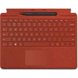 Microsoft Surface Pro Signature Type Cover Poppy Red + Pen Ασύρματο Πληκτρολόγιο με TouchPad για Tablet