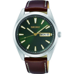 Seiko Conceptual Ανδρικό Ρολόι Αυτόματο με Καφέ Δερμάτινο Λουράκι SUR449P1