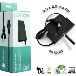 Lapton Φορτιστής Laptop 90W 19V 4.74A για Toshiba με Ενσωματωμένο Καλώδιο Τροφοδοσίας CH-AC15