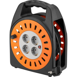 GOOBAY μπαλαντέζα 71355, 4x schuko, 16A, 25m, μαύρη